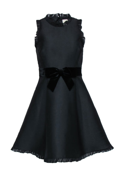 Current Boutique-Kate Spade - Black Sleeveless Fit & Flare Dress w/ Ruffles Sz 4