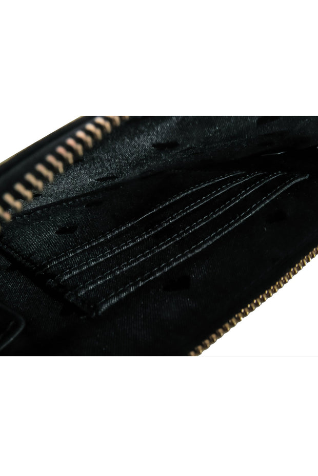 Current Boutique-Kate Spade - Black Textured Leather Wristlet