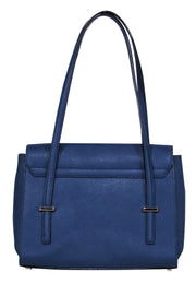 Current Boutique-Kate Spade - Blue Textured Leather Flap Shoulder Bag