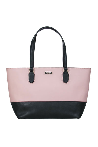 Current Boutique-Kate Spade - Dusty Pink & Black "Medium Dally" Zippered Tote