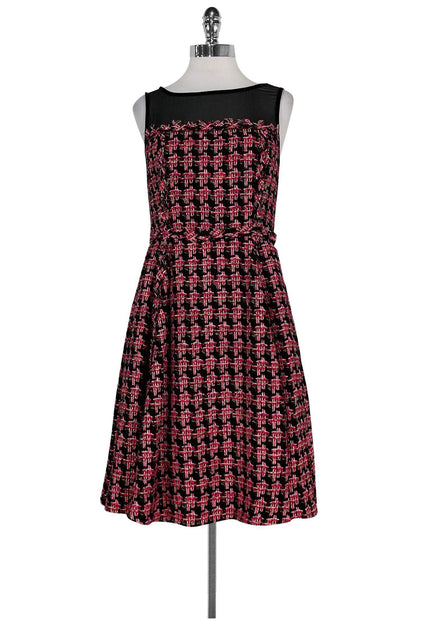 Pink & Black Tweed Dress