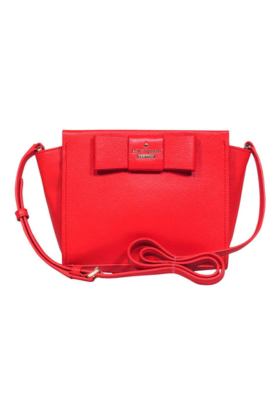 Current Boutique-Kate Spade - Red Leather Bow Front Crossbody Bag