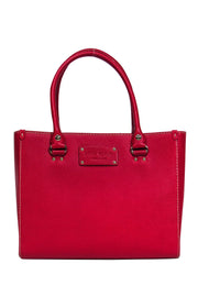 Current Boutique-Kate Spade - Red Textured Leather Tote