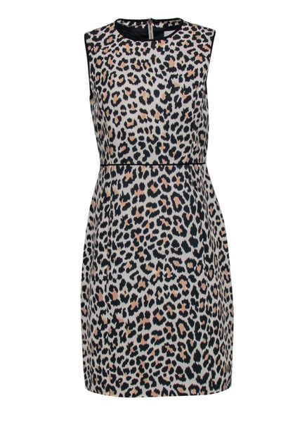Current Boutique-Kate Spade - Tan & Brown Leopard Print Sheath Dress Sz 8