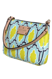 Current Boutique-Kate Spade - Teal, Chartreuse & Navy Print Convertible Wristlet