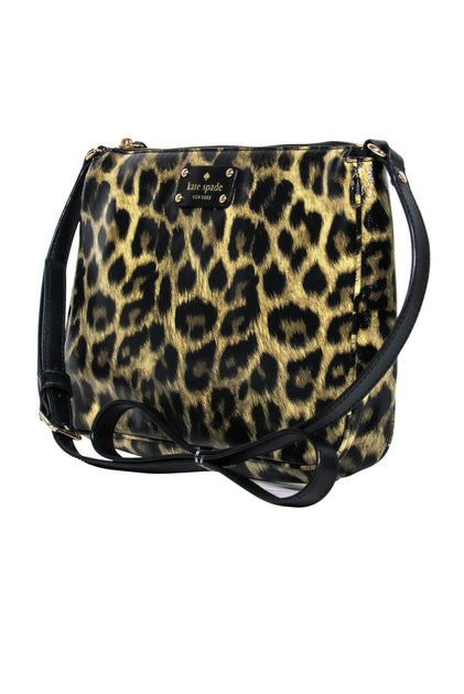 Kate Spade Vinyl Leopard Print Crossbody Bag Current Boutique