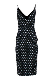 Current Boutique-Keepsake - Black & White Polka Dot Sleeveless Midi Dress w/ Flounce Sz XS