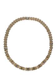 Current Boutique-Kendra Scott - Gold Chain "Lesley" Necklace w/ Silver Gems