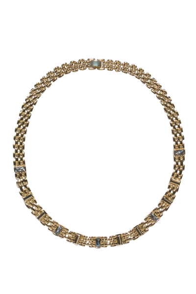Current Boutique-Kendra Scott - Gold Chain "Lesley" Necklace w/ Silver Gems