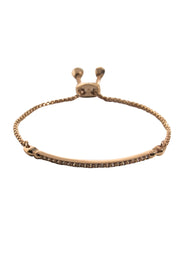 Current Boutique-Kendra Scott - Rose Gold Adjustable Jeweled Bar Bracelet