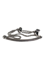 Current Boutique-Kendra Scott - Silver Adjustable Jeweled Bar Bracelet
