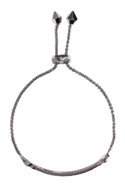 Current Boutique-Kendra Scott - Silver Adjustable Jeweled Bar Bracelet