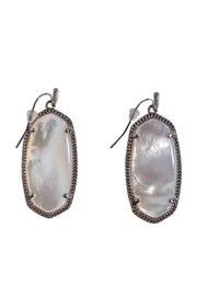 Current Boutique-Kendra Scott - Silver & Mother of Pearl Dangle Earrings