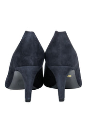 Current Boutique-Kennel & Schmenger - Midnight Blue Suede Pointed Toe Heels Sz 5.5