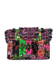 Current Boutique-Kurt Geiger - Pink & Multicolor Tweed & Sequin Crossbody Bag