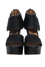 Current Boutique-LAMB - Black Wedge Heels w/ Cutout Sz 6.5