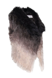 Current Boutique-La Fiorentina - Brown & Tan Ombre Rabbit Fur One Size