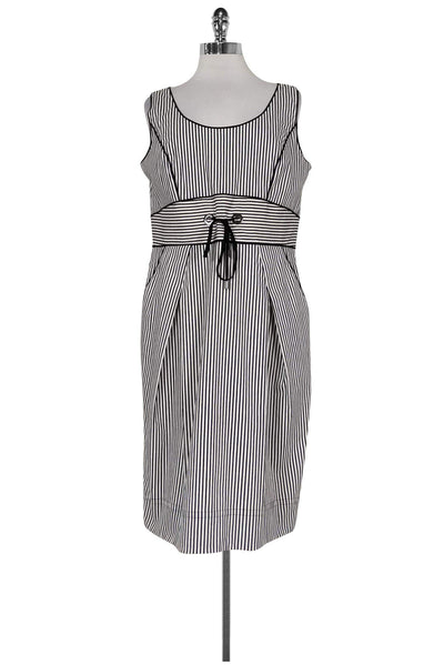 Current Boutique-Lafayette 148 - Black & White Striped Dress Sz 8