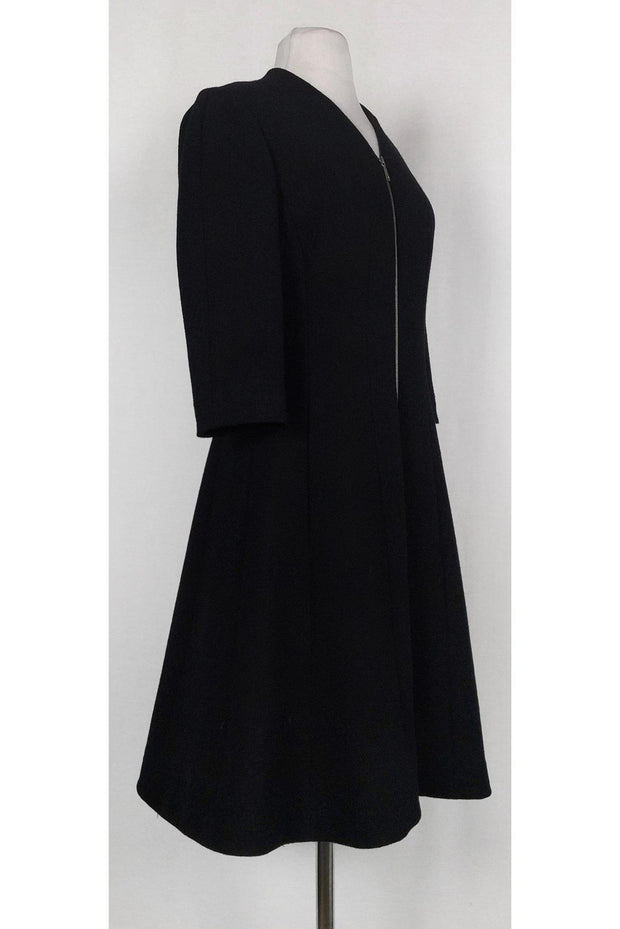Current Boutique-Lafayette 148 - Black Wool Shift Dress Sz 4