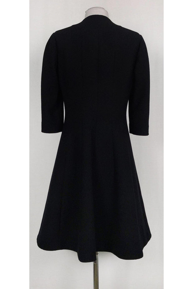 Current Boutique-Lafayette 148 - Black Wool Shift Dress Sz 4