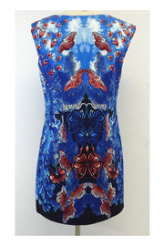 Current Boutique-Laundry by Shelli Segal - Blue & Red Butterfly Heart Print Dress Sz 8