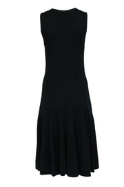 Current Boutique-Lauren Ralph Lauren - Black Knit Sleeveless Flare Midi Dress Sz M