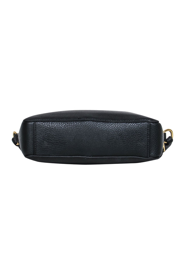 Current Boutique-Lauren Ralph Lauren - Black Pebbled Faux Leather Crossbody Bag