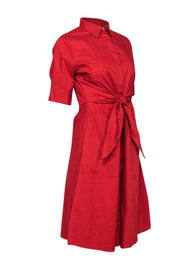 Current Boutique-Lauren Ralph Lauren - Brick Red Collared A-Line Dress Sz 4