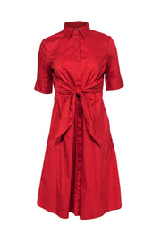 Current Boutique-Lauren Ralph Lauren - Brick Red Collared A-Line Dress Sz 4