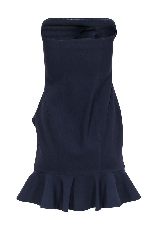 Current Boutique-Likely - Navy Strapless Ruffled Bodycon Dress Sz 4