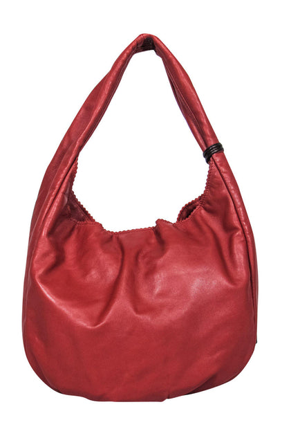 Chanel Hobo Leather Shoulder Bag in Rust