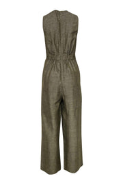 Current Boutique-Madewell - Sage Green Sleeveless Wide Leg Jumpsuit Sz 2