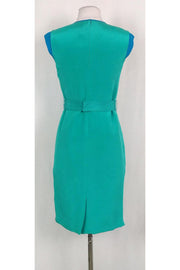 Current Boutique-Magaschoni - Aquamarine & Bay Blue Dress Sz 2