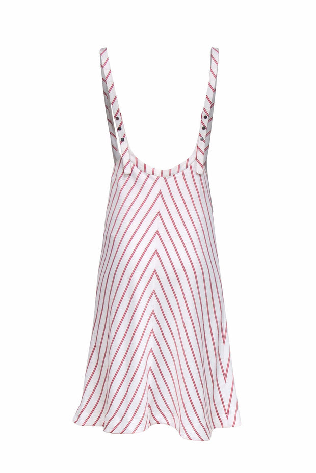 Current Boutique-Maje - Cream & Red Diagonal Stripe Sleeveless Jumper Dress Sz S