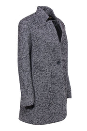 Current Boutique-Maje - Grey & Black Herringbone Longline Coat Sz 4