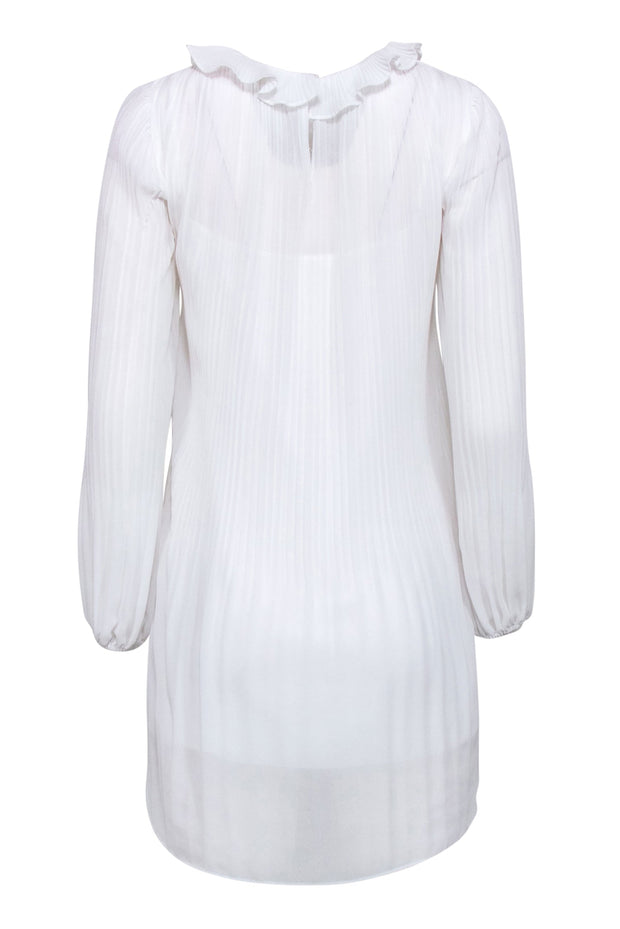 Current Boutique-Maje - Ivory Lace detail Pleated Shift Dress Sz 4