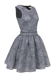 Current Boutique-Maje - White & Black Floral Lace Sleeveless "Reinatta" Fit & Flare Dress Sz 6