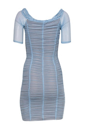 Current Boutique-Majorelle - Blue Ruched Lace Mini Dress Sz XXS