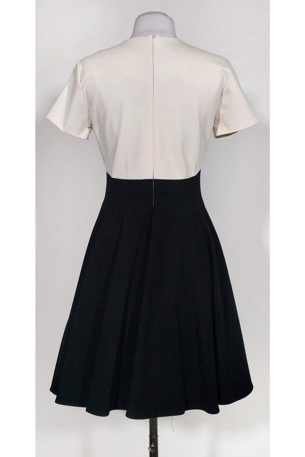 Current Boutique-Marc Bouwer - Black & Cream Flared Dress Sz 8