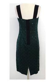 Current Boutique-Marc Jacobs - Green & Black Polka Dot Silk Sleeveless Dress Sz 2