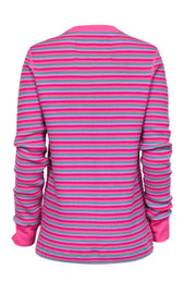 Current Boutique-Marc Jacobs - Pink & Green Waffle Knit Thermal Shirt Sz M