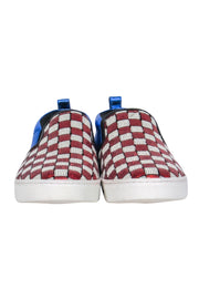 Current Boutique-Marc Jacobs - Red White & Blue Sequin Checkered Slip On Sneakers Sz 8