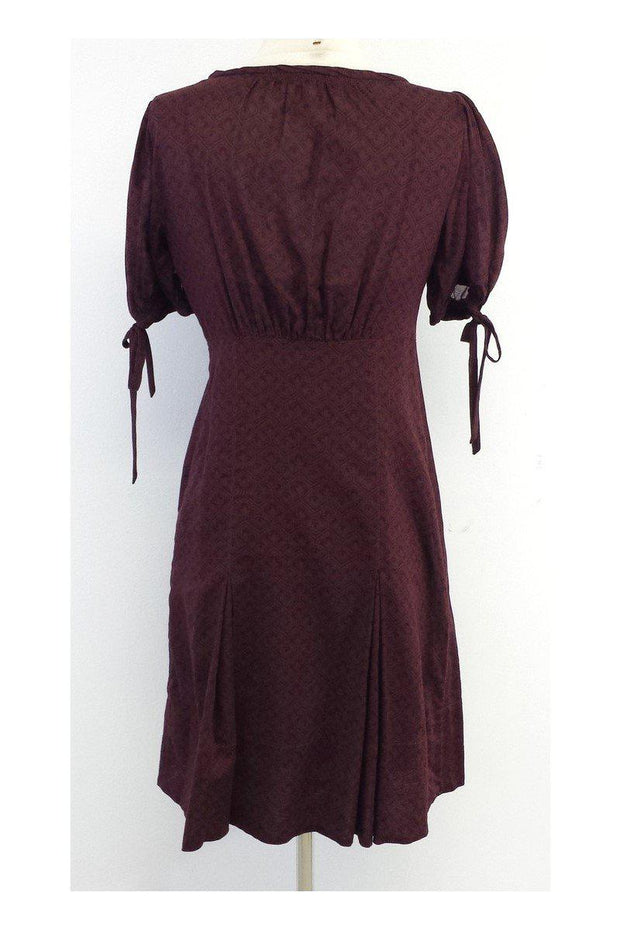 Current Boutique-Marc by Marc Jacobs - Burgundy & Purple Print Cotton Dress Sz 2