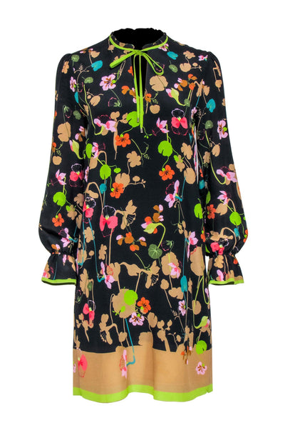 Current Boutique-Marccain - Black w/ Multicolor Floral Print Dress Sz 2