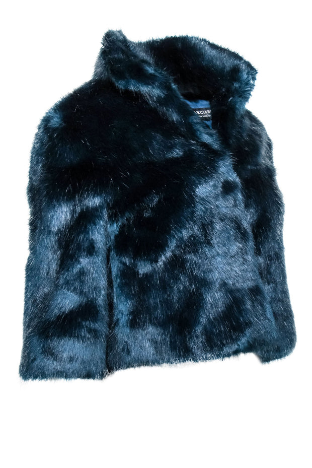 Current Boutique-Marciano - Dark Teal Faux Fur Coat Sz 2