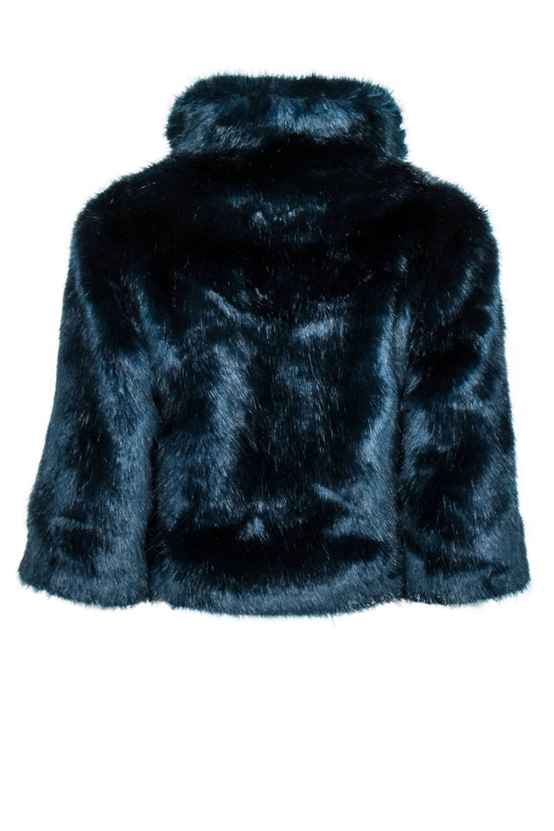Current Boutique-Marciano - Dark Teal Faux Fur Coat Sz 2
