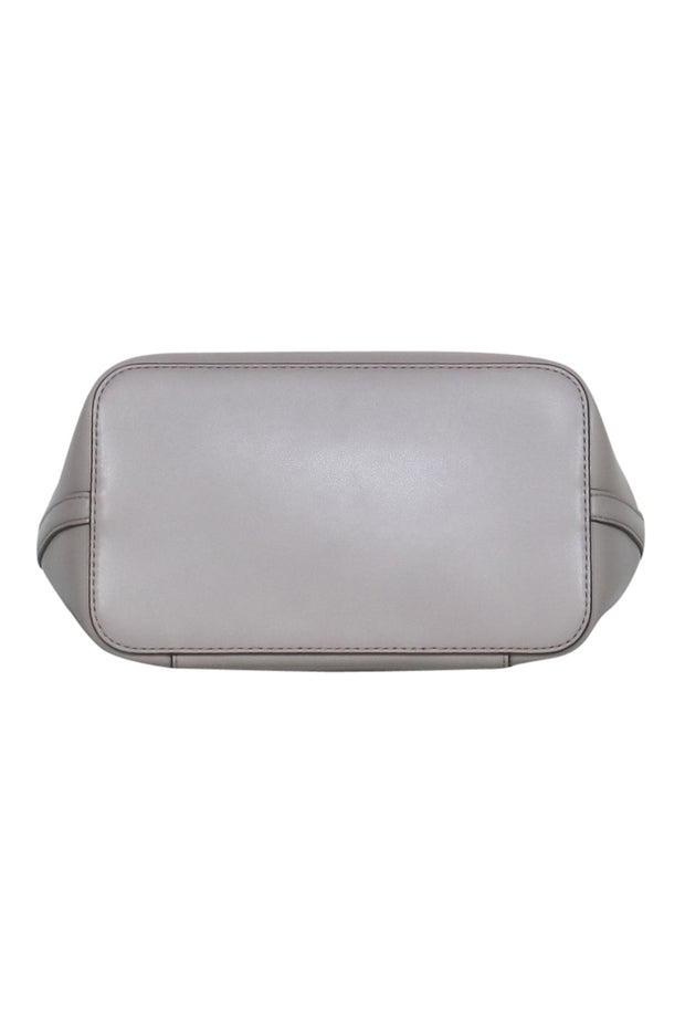 Current Boutique-Michael Kors - Grey Crossbody Bucket Bag w/ Snap Close