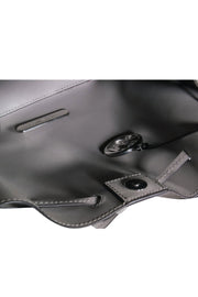 Current Boutique-Michael Kors - Grey Crossbody Bucket Bag w/ Snap Close