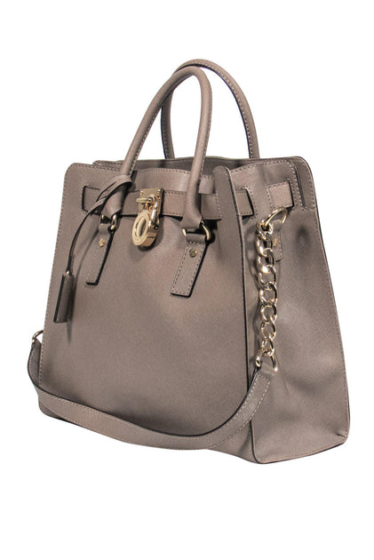 Michael Kors Blue Designer Handbag Tote Bag Silver Hardware