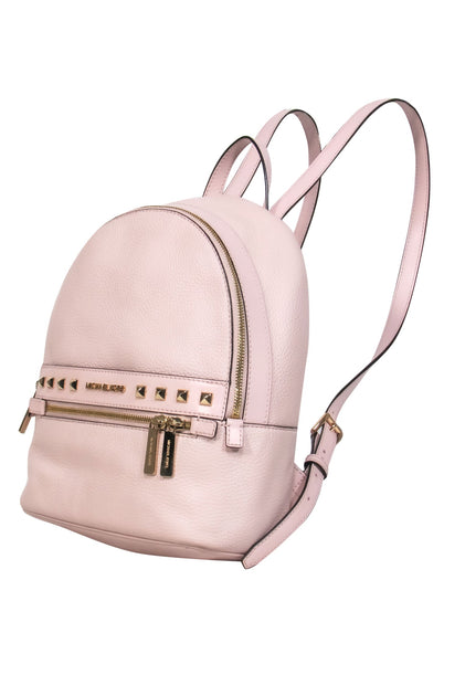 Michael Michael Kors - Baby Pink Pebbled Leather Domed Mini Backpack w –  Current Boutique